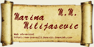 Marina Milijašević vizit kartica